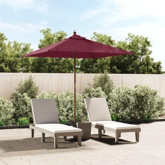 vidaXL Sombrilla De Jard&iacute;n Poste De Madera Rojo Burdeos 198x198x231 Cm Vidaxl