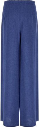 Max Mara Womens Blue Linen Casual Pants
