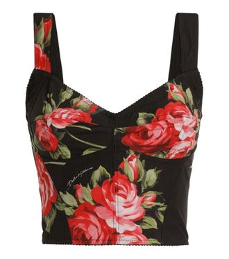 Dolce & Gabbana Multicolour Sweetheart Neck Top