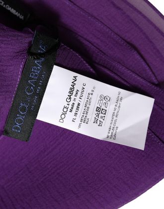 Dolce & Gabbana Womens Purple Silk Neck Wrap Shawl Stole 200cm X 134cm Scarf