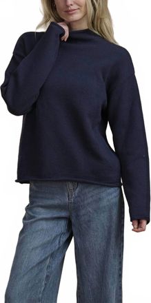 Splendid Elsie Roll Neck Sweater In Dark Navy