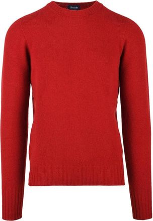 Drumohr Crew Neck Sweater Lambskin - Red
