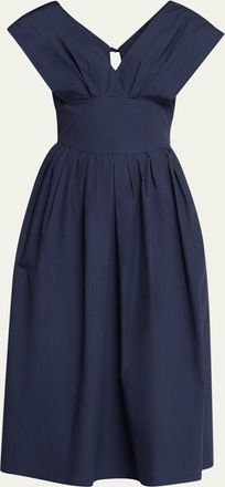 Rosie Assoulin In Full Bloom Pleated Taffeta Midi Dress