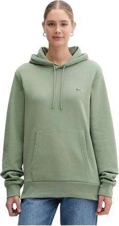 Lacoste Fleece Hoodie - Dames - Hoodies - Groen - XS - Katoen - Hoodies & sweatvesten