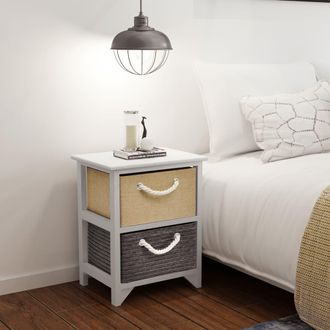 vidaXL Mesitas De Noche 2 Unidades Madera Vidaxl