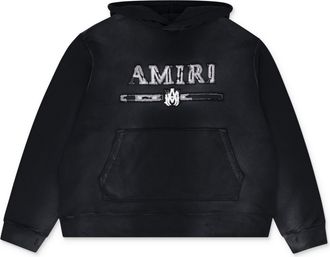Amiri Black MA Bar Applique Hoodie