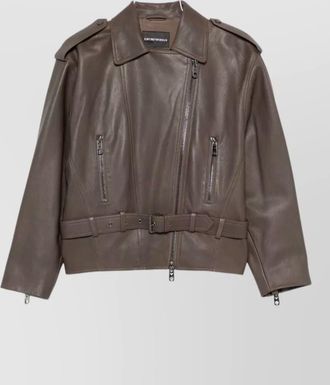 Emporio Armani leather biker jacket