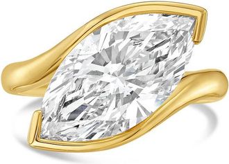 Diana M. Jewels 18KT YELLOW GOLD LAB GROWN MARQUISE DIAMOND FASHION RING WEIGHING 6.00 CTS TW
