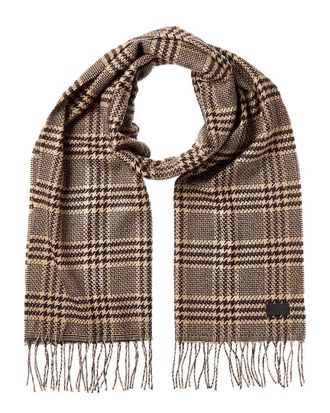 Saint Laurent Prince Of Wales Silk & Cashmere-Blend Scarf