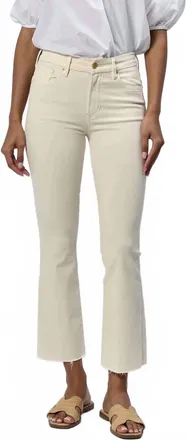 Dear John Denim Jeanne Mid Rise Cropped Flare Jeans In Wheat