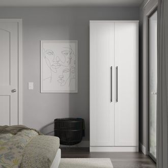 Welcome Furniture Harrow Ready Assembled 2 Door Wardrobe in White Ash - Welcome Furniture | TJ Hughes