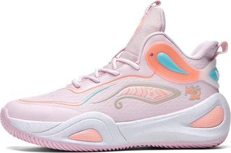 Generic Mens Basketball Shoes are Breathable Anti Slip Wear-Resistant Outdoor Sports Training Boots Walking Shoes(Pink,4.5 UK)