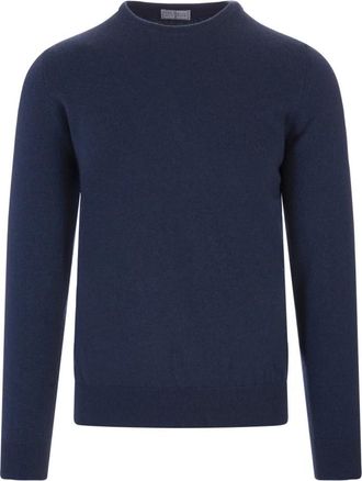 Fedeli Arg Vintage Pullover - Heren - Cashmere truien - Blauw - 4XL - Kasjmier - Truien & Vesten