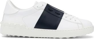 Valentino Garavani Schoenen, Heren, Wit, 46 EU, Leer, Calfskin Open Sneaker