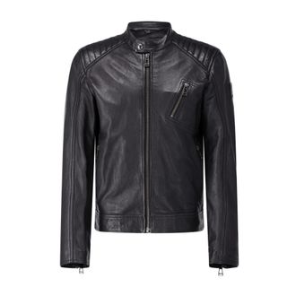 Belstaff Nappa Leren Bikerjack - Heren - Leren en Su&egrave;de Jassen - Zwart - M - Leer - Jassen