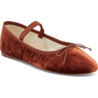 Loeffler Randall Leonie Velvet Ballet Flat in Spice at Nordstrom Rack, Size 7.5