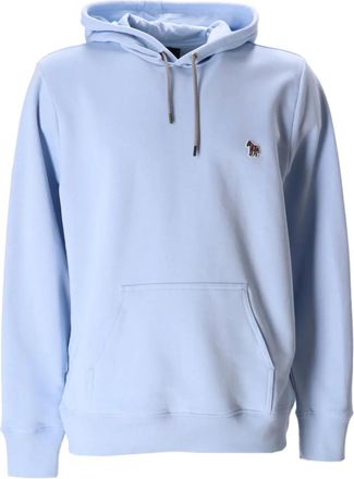 Paul Smith logo-print hoodie - men - Cotton - M - Blue