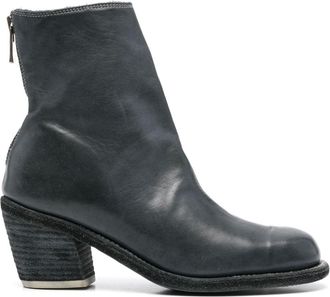 Guidi 70mm leather ankle boots - women - Calf Leather/Calf Leather/Calf Leather - 37 - Blue