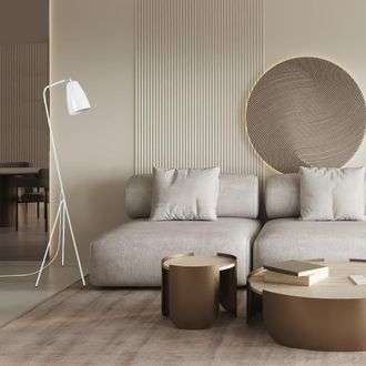 Tosel L&aacute;mpara para leer metal Alt.160cm blanco Pantalla: negro