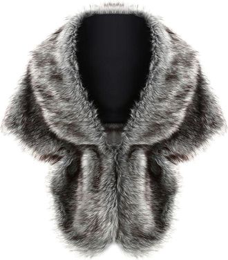 Generic Winter Wedding Cape Faux Fur Shawl Wrap for Women Bride Bridesmaids Evening Cocktail 1920s Fancy Dress Gatsby Party Warm Shawl Wrap Evening Dress Shaw