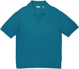 Burberry EKD V-Neck Cotton Polo Shirt, Size X-Small