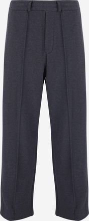 Emporio Armani katoenen broek met plooien en rechte pijpen