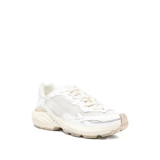 Represent Mesh and Perforated Sneakers - White