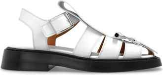 Alexander McQueen Schoenen, Dames, Wit, 39 EU, Leer, Leren sandalen