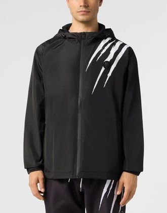 Plein Sport Nylon Jacket Scratch Men in Black at Nordstrom, Size Xxx-Large