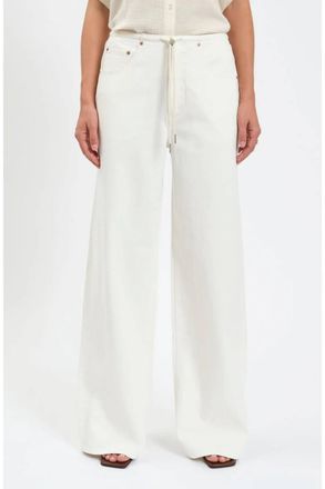 Daze Madison Mid Rise Wide Leg Jeans In Milkshake