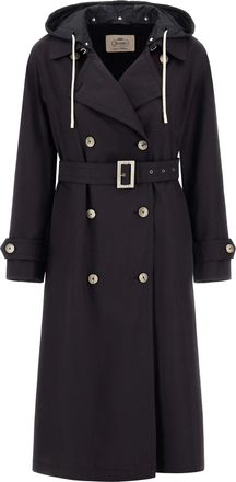 Herno Navy Blue Trench Coat