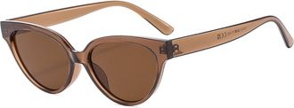 Generic Mens Small Frame Vacation Sunglasses Shopping Womens Outdoor Commuter Sun Glasses(Brown)