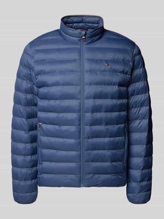 Tommy Hilfiger Regular Fit Steppjacke mit Logo-Stitching in Hellblau, Gr&ouml;&szlig;e M