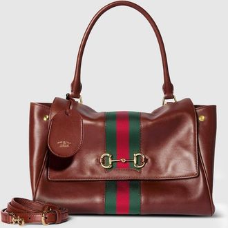 Gucci Paparazzo Medium Top Handle Bag, Brown, Leather