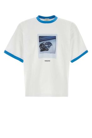 Versace White Graphic T-Shirts