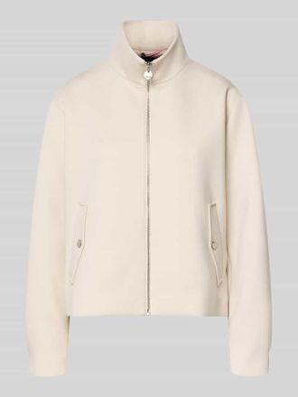 s.Oliver Black Label Regular Fit Blouson mit Viskose-Anteil in Beige, Gr&ouml;&szlig;e 34