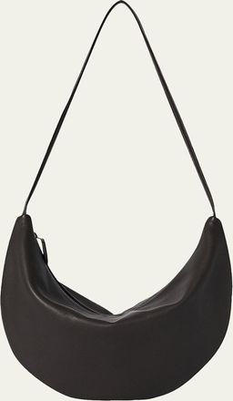 The Row Izzy Small Crescent Shoulder Bag in Leather