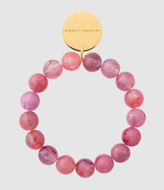 Vanessa Baroni Bracelet Mini Beads Flex Crystal Pink Marble