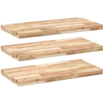 vidaXL Estantes Flotantes 3 Uds Madera Acacia Sin Tratar 80x40x4 Cm Vidaxl