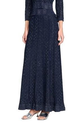 Sandro Rhinestone knit maxi skirt in Navy Blue at Nordstrom, Size 34 Eu