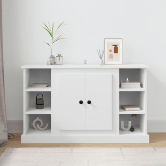vidaXL Aparador De Madera Contrachapada Blanco 100x35,5x60 Cm Vidaxl