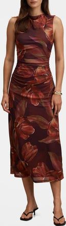 Ever New Allegra Mesh Midi Dress in Bruny Floral at Nordstrom, Size 10