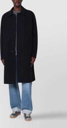 Harris Wharf London single breasted wool coat with long sleeves