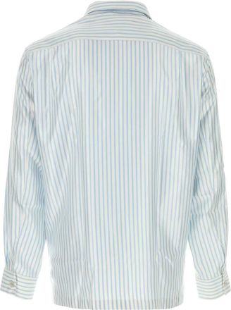 Tom Ford Mens Jacquard Shirt Blue Silk