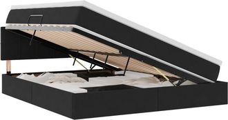 vidaXL Bed with Mattress with LED Black 160 x 200 cm Velvet vidaXL