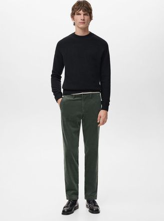 Mango Pantaloni velluto a coste slim-fit kaki - Uomo - 44 - MANGO MAN
