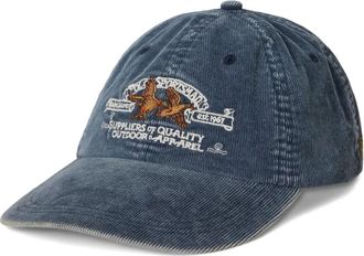 Polo Ralph Lauren Honkbalpet met ribfluwelen-effect - Blauw