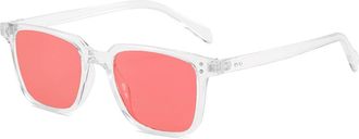 Generic Square Mens Outdoor Sunglasses Vacation Driving Womens Commuting Sun Glasses(Clear)