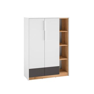 Petits Meubles Armario bajo 2 puertas 1 caj&oacute;n fachada de mdf blanco