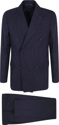 Lardini Double Breasted Suits - Heren - Business pakken - Blauw - 3XL - Kostuums